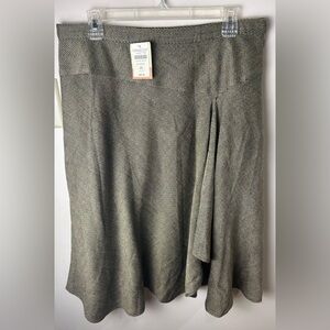 Coldwater Creek Tweed Skirt Women's PL Slit Lined Minimalist Flowy Office Fall